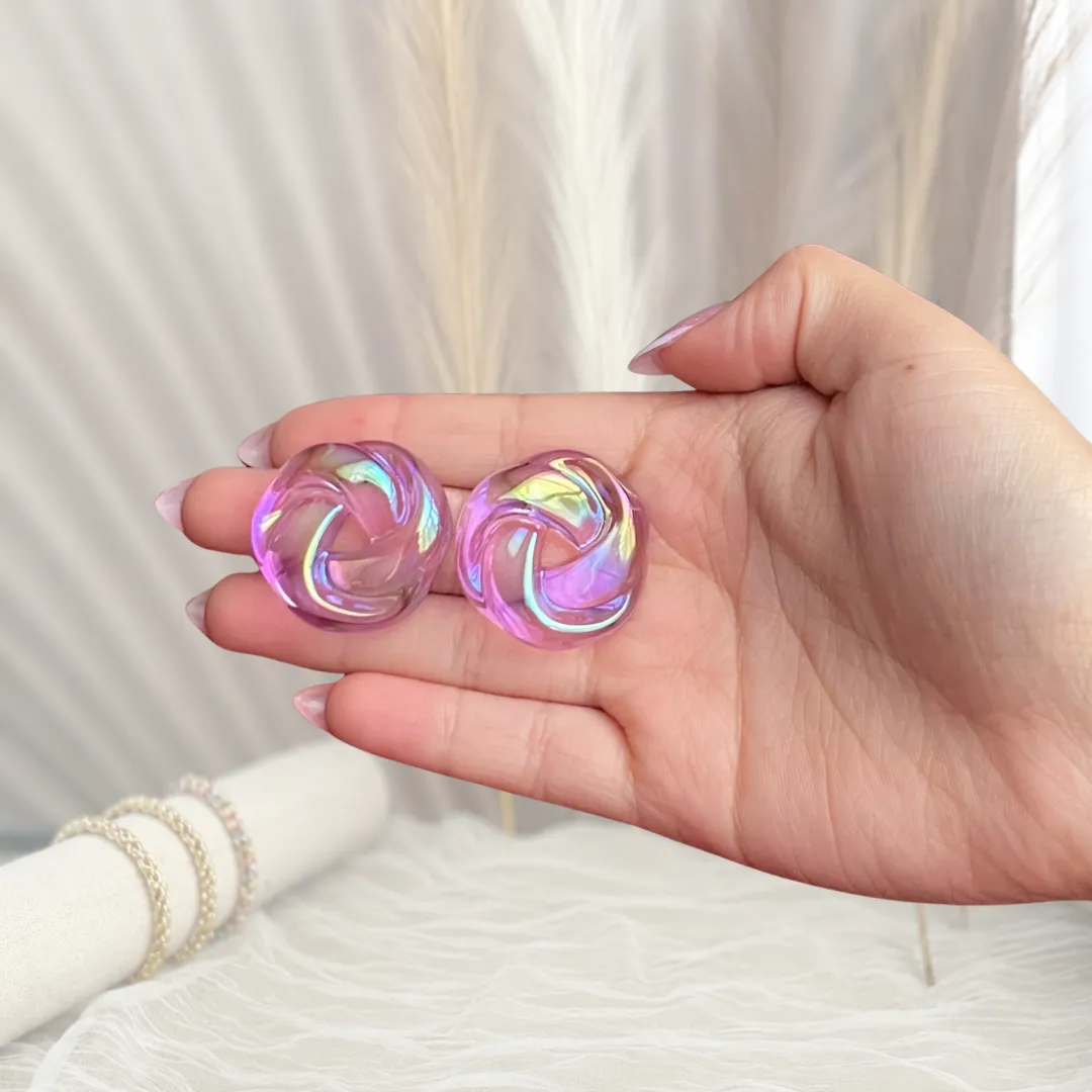 Aretes Morado — YNDRA