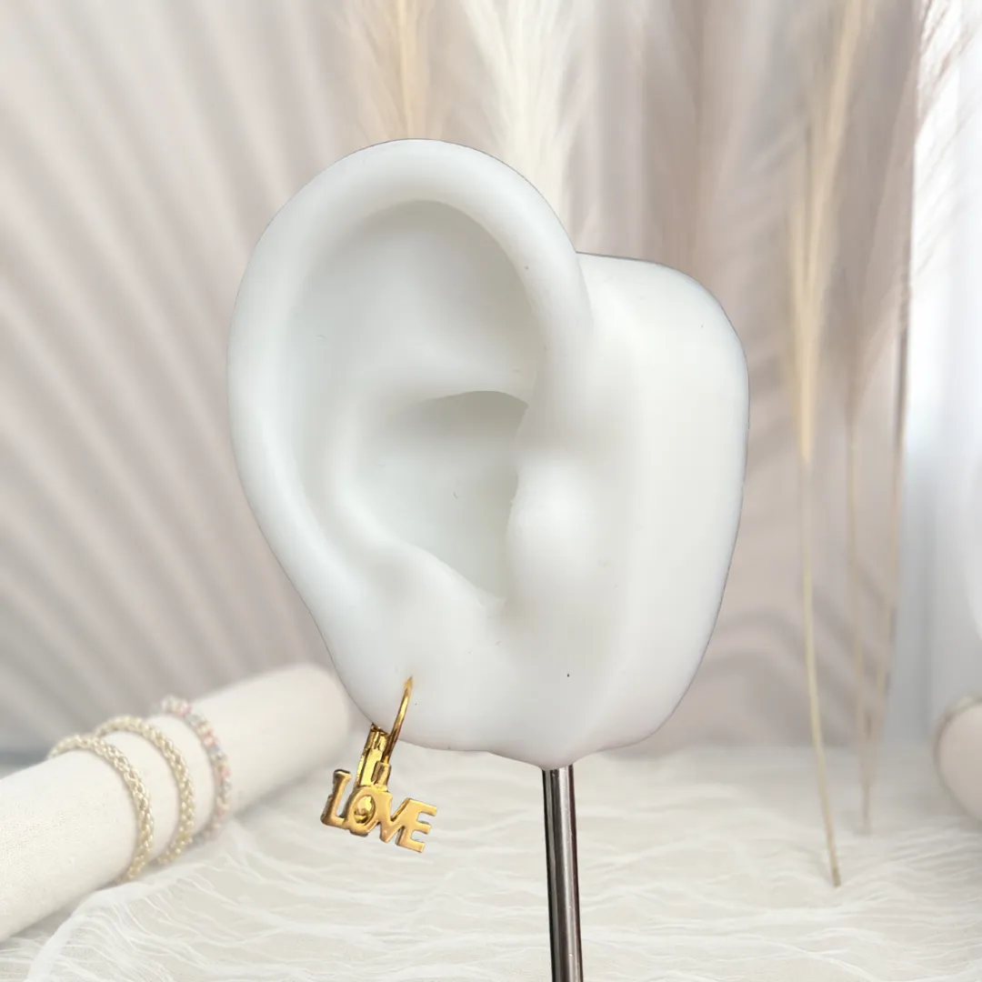 Aretes Love Ganchos — YNDRA